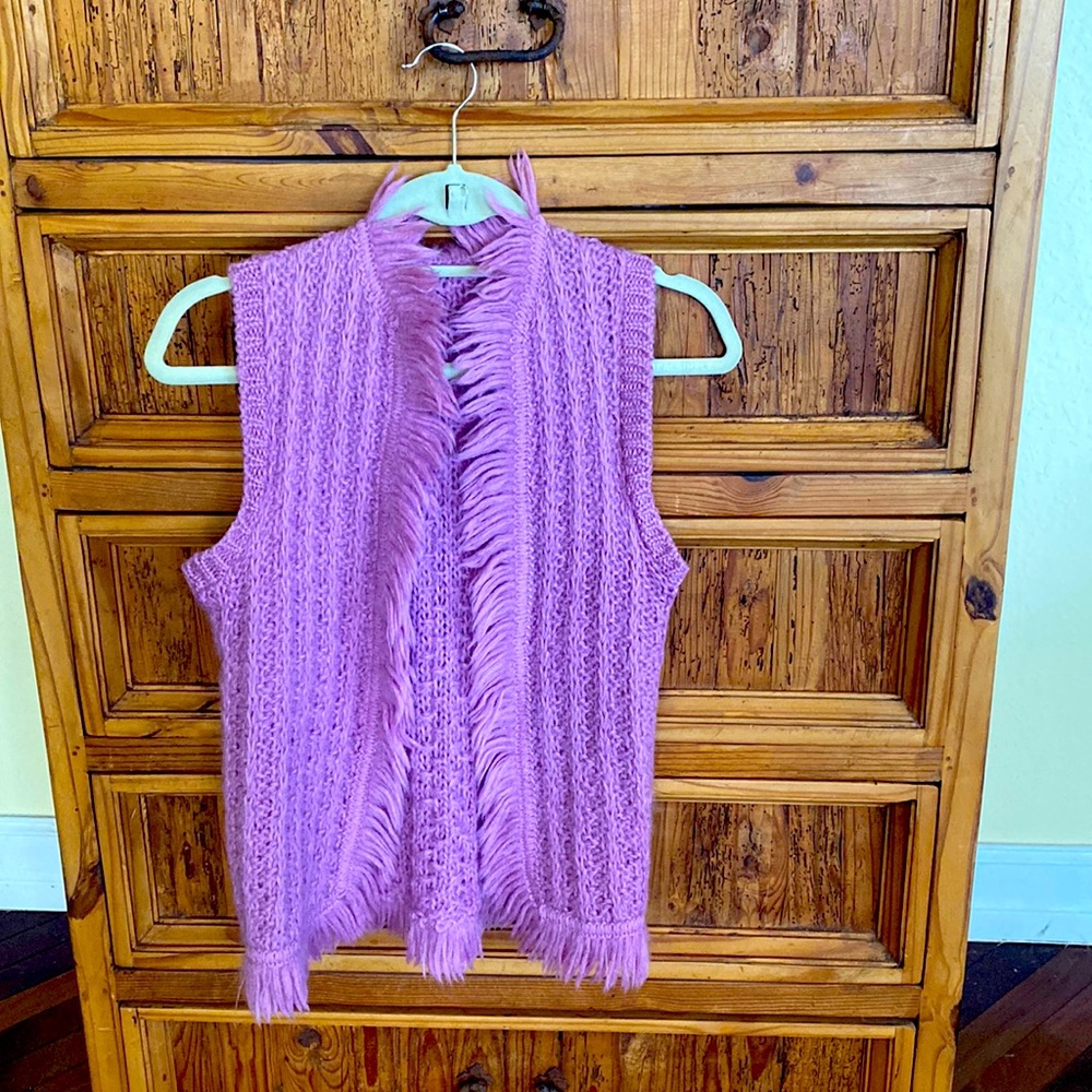 Vintage 1970s Unbranded pink Knit Vest